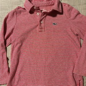 Vineyard Vines Red and White Striped Long Sleeve Polo
EUC